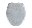 Abattant Wc Effet Marbre Concrete - Abaissement Automatique - Duroplast - Gris