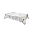 Nappe En Toile Cirée Rectangulaire Tropicale Palmier - L. 140 X L. 240 Cm - Bleu