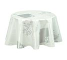 Nappe En Toile Cirée Ronde Provençale Vera - Diam. 135 Cm - Blanc