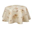 Nappe En Toile Cirée Ronde Provençale Moisson - Diam. 135 Cm - Beige