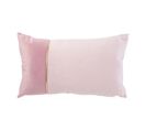 Coussin Bicolore Design Velours Art Décoration - L. 50 X L. 30 Cm - Rose