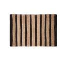 Tapis En Jute Naturel Rayures Box - L. 90 X L. 60 Cm - Noir