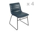 Lot De 4 Chaises Design Industriel Brooklyn - Bleu