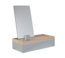 Boîte à Bijoux Design Avec Miroir Home - Gris