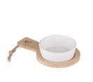 Lot 2x Set Apérif Rond 2 Pièces - Plateau En Bambou - Beige