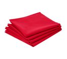 Lot 2x 4 Serviettes De Table - Coton - Rouge