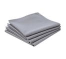 Lot 2x 4 Serviettes De Table En Coton - Gris Clair