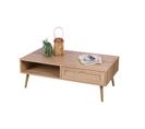 Table Basse Bali Avec 1 Tiroir Et 1 Niche De Rangement