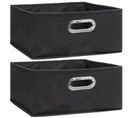 Lot De 2 Boites  De Rangement 31 X Hauteur 15 Cm - Gris Anthracite