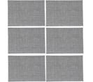 Lot De 6 Sets De Table Rectangulaire Maoli - 50 X 30 Cm - Gris