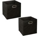 Lot De 2 Boites  De Rangement Pliable - 31 X 31 - Noir