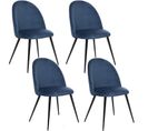 Lot De 4 Chaises Slano - Bleu Encre