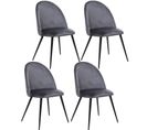 Lot De 4 Chaises Slano - Gris Souris