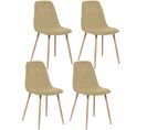 Lot De 4 Chaises Roka - Jaune Moutarde