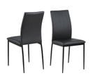 Lot De 4 Chaises De Salle à Manger En Similicuir - Noir