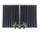 Lot De 2 Grands Rideaux Unis Occultants Avec Oeillets - 300 X 240 Cm - Noir