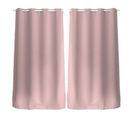 Lot De 2 Rideaux Unis Occultants Avec Oeillets - 140 X 240 Cm - Rose