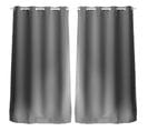 Lot De 2 Rideaux Unis Occultants Avec Oeillets - 140 X 240 Cm - Gris