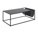 Table Basse Rectangulaire Avec Range Magazine En Mdf Et Métal - Noir