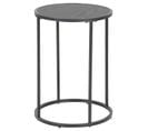 Table D'appoint Ou Bout De Canapé Rond En Mdf Et Métal Diam.45cm - Noir