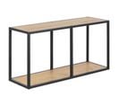 Etagère Horizontale Ajourée 1 Niveau En Mdf Et Métal - Noir Et Beige