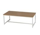 Banc D'intérieur Casa Blanca En Panneaux De Particules Et Métal - H.46cm X L.120 Cm - Beige Et Blanc