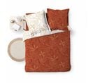 Parure De Lit Jay - 100% Coton - 240 X 260 Cm - Terracotta Et Or