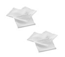 Lot De 6 Serviettes Fils Métallisés L. 40 Cm X L. 40 Cm - Blanc Et Argent