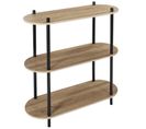 Etagère 3 Niveaux H. 79 En Bois - Marron Et Noir