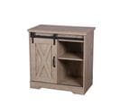 Commode New York 1 Porte Coulissante - Marron