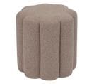 Pouf Design Floral En Tissu - Beige