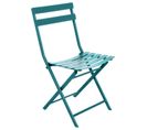 Chaise De Jardin Pliable En Métal Greensboro - Bleu Canard