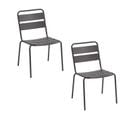 Lot De 2 Chaises De Jardin Empilables Phuket - Gris Graphite