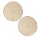 Lot De 2 Sets De Table Tressés Ronds - Diam. 38 Cm - Beige