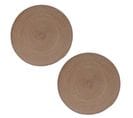 Lot De 2 Sets De Table Tressés Ronds - Diam. 38 Cm - Taupe