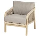 Fauteuil De Salon De Jardin En Acacia Papouasie - Taupe