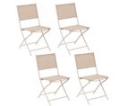 Lot De 4 Chaises De Jardin Pliables Modula - Lin Et Argile