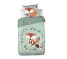 Parure De Lit Enfant Renard - 100% Coton 57 Fils/cm² - 140 X 200 Cm