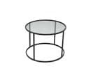 Table Basse Solsiste En Verre - Diam 80 Cm - Noir