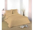 Housse De Couette Taupe 240 X 220 Cm / 100% Coton / 57 Fils/cm² Pour Lit 2 Places