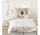 Parure De Couette 140 X 200 "ours" Réversible 100% Coton / 57 Fils/cm²