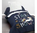 Parure De Couette 140 X 200 "star Of The Show" Réversible 100% Coton / 57 Fils/cm²