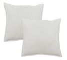 Lot De 2 Taies D’oreiller  Pur Coton Teint Lavé 63 Fils/cm² Vent Du Sud -  Nacre - 65 X 65 Cm