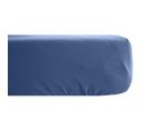 Drap Housse Palace Pur Coton Teint Lavé 63 Fils/cm² - Palace Indigo - 180 X 200 Cm Bonnet De 35 Cm