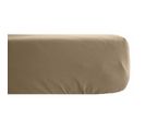 Drap Housse Palace Pur Coton Teint Lavé 63 Fils/cm² - Palace Camel - 140 X 190 Cm Bonnet De 35 Cm