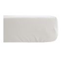 Drap Housse Palace Pur Coton Teint Lavé 63 Fils/cm² - Palace Nacre - 90 X 190 Cm Bonnet De 30 Cm