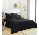 Housse De Couette Noir 260 X 240 Cm / 100% Coton / 57 Fils/cm² Pour Lit 2 Places "king Size"