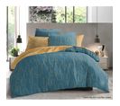 Pack Complet Solaris Blue Housse De Couette Pour Lit 140 X 190 Cm 100% Coton / 57 Fils/cm²