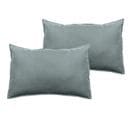 Lot De 2 Taies D’oreiller Palace Pur Coton Teint Lavé 63 Fils/cm² - Palace Lichen - 50 X 70 Cm