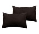 Lot De 2 Taies D’oreiller Palace Pur Coton Teint Lavé 63 Fils/cm² - Palace Café - 50 X 70 Cm